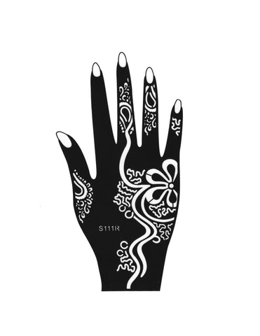Supperb Tattoo Stencil Henna Hand Paints Temporary Tattoos Template Tribal Flowers S111R