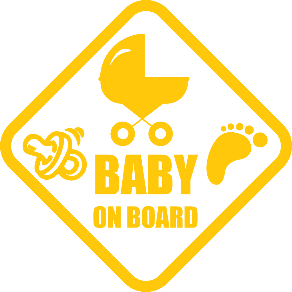 Baby On Board Sign - Baby in Car Awareness Warning Sign Vinyl Sticker for Car Trucks Vehicle Decal Sticker Window Décor