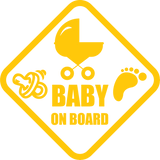 Baby On Board Sign - Baby in Car Awareness Warning Sign Vinyl Sticker for Car Trucks Vehicle Decal Sticker Window Décor