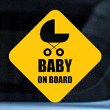 Baby On Board Sign - Baby in Car Awareness Warning Sign Vinyl Sticker for Car Trucks Vehicle Decal Sticker Window Décor