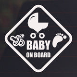 Baby On Board Sign - Baby in Car Awareness Warning Sign Vinyl Sticker for Car Trucks Vehicle Decal Sticker Window Décor