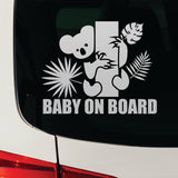 Baby On Board Sign - Koala Bear on Board Bright Warning Sign Vinyl Sticker for Car Trucks Vehicle Decal Sticker Window Décor