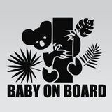 Baby On Board Sign - Koala Bear on Board Bright Warning Sign Vinyl Sticker for Car Trucks Vehicle Decal Sticker Window Décor