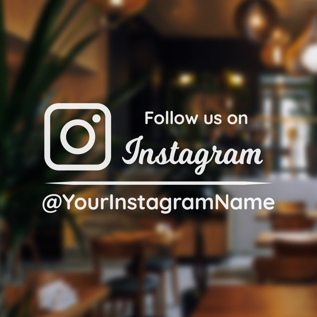 Custom Instagram Handle Car Window Vinyl Decal - Personalized Social Media Sticker for Business Promotion & Personal Use - Custom Instagram