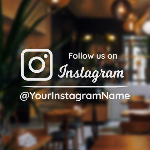 Custom Instagram Handle Car Window Vinyl Decal - Personalized Social Media Sticker for Business Promotion & Personal Use - Custom Instagram