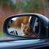 Adorable Miniature Cat Decal - Ultra Small, Hidden Easter Egg Car Sticker, Kitten Mirror Laptop Sticker, Tiny Cat Window Decal (Set of 8)