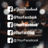 Custom Facebook Handle Car Window Vinyl Decal - Social Media Sticker, Facebook username, Facebook decals for Vehicle Windows, Car decals