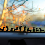 Playful Miniature dog Stickers - Set of 10 Tiny dachshund Decals for Car Mirrors, Laptops, Windows | Adorable Small Puppy Sticker Collection