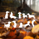 Playful Miniature dog Stickers - Set of 10 Tiny dachshund Decals for Car Mirrors, Laptops, Windows | Adorable Small Puppy Sticker Collection