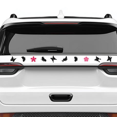 Playful Miniature Butterfly & Flower Car Decals – Cute Vinyl Sticker Set for Rear Window, Car Body, Laptop, or Windows (Set of 10)