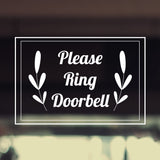 Custom Please Ring the Bell Decal Sticker Window Wall White Decal, Business Signs Sticker, Store Window Decal, Ring Bell Sign Doorbell Decal