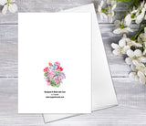Supperb Fine Art Greeting Card - Wild Hydrangea Floral Fine Art Note Cards Floral Watercolour Cards