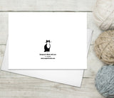 Black & White Cat Acrylic Painting Greeting Cards with Envelopes Blank Cat Card Greeting Cards Thank You Birthday Cards Cat Painting Card