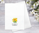 Sweet Yellow Blossoms Cards  Floral Blank Watercolour Card Daisy Flower Greeting Cards Anniversary Mother's day Get Well Soon Greeting Cards
