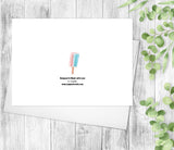 Custom Rainbow Icecream Keep Calm and Carry On Again Thank You Thinking Of You Card Friendship Note Card Personalized Card Digital Download