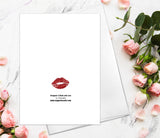 Valentine's Day Card - Kiss on the Lips Red Lipstick For Boyfriend Husband It Iook a full five minutes Valentines Day Greeting Card