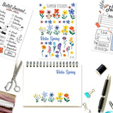 Scrapbook Stickers Bullet Journal Stickers Planner Stickers - Spring Flowers Stickers Easter Stickers Spring Decals Custom Window Decals